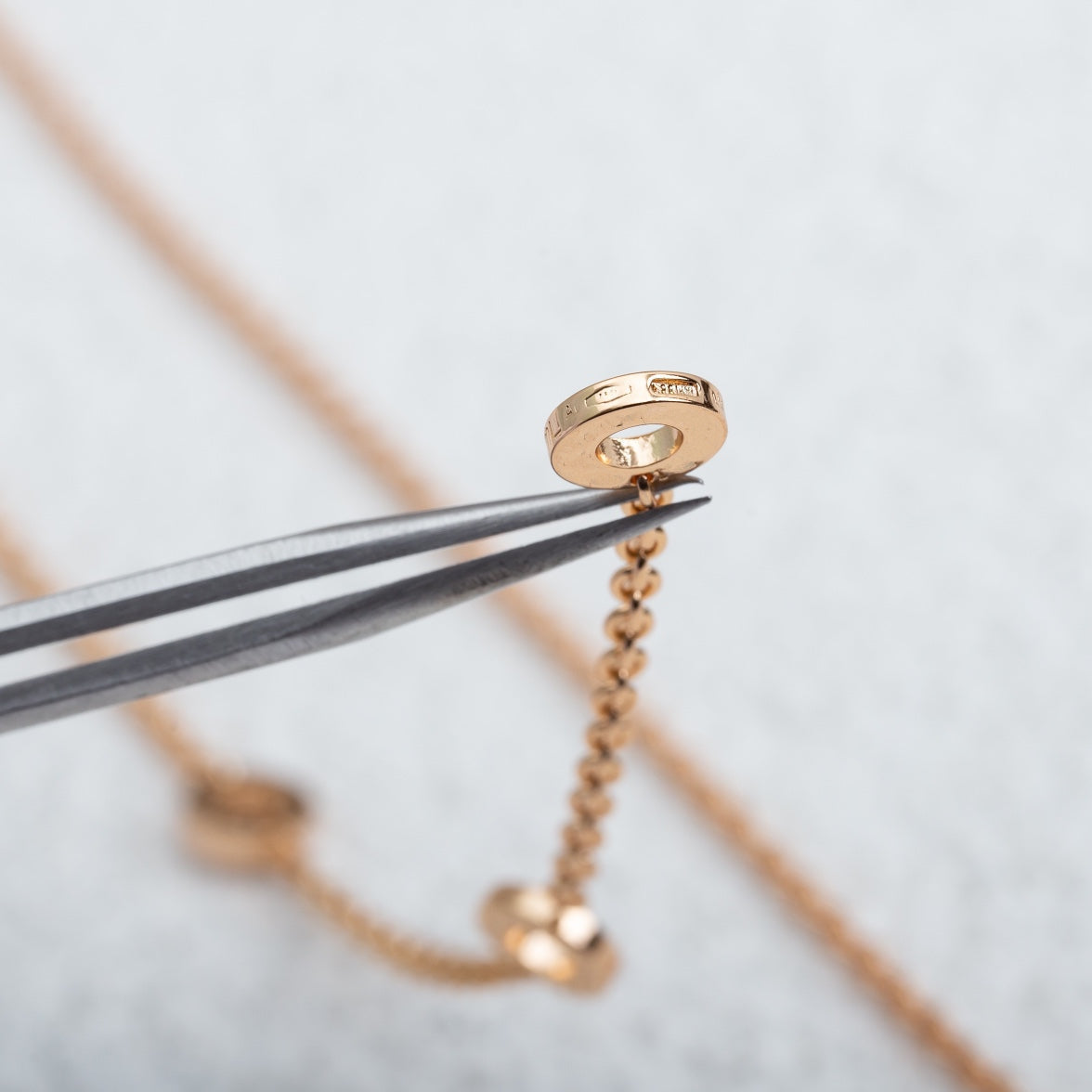 [⭐Lioran]PARENTESI NECKLACE PINK GOLD