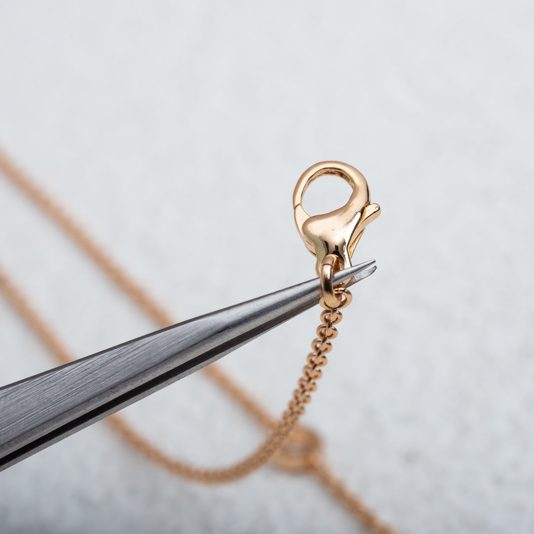 [⭐Lioran]PARENTESI NECKLACE PINK GOLD
