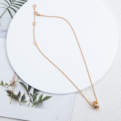[⭐Lioran]PARENTESI NECKLACE PINK GOLD