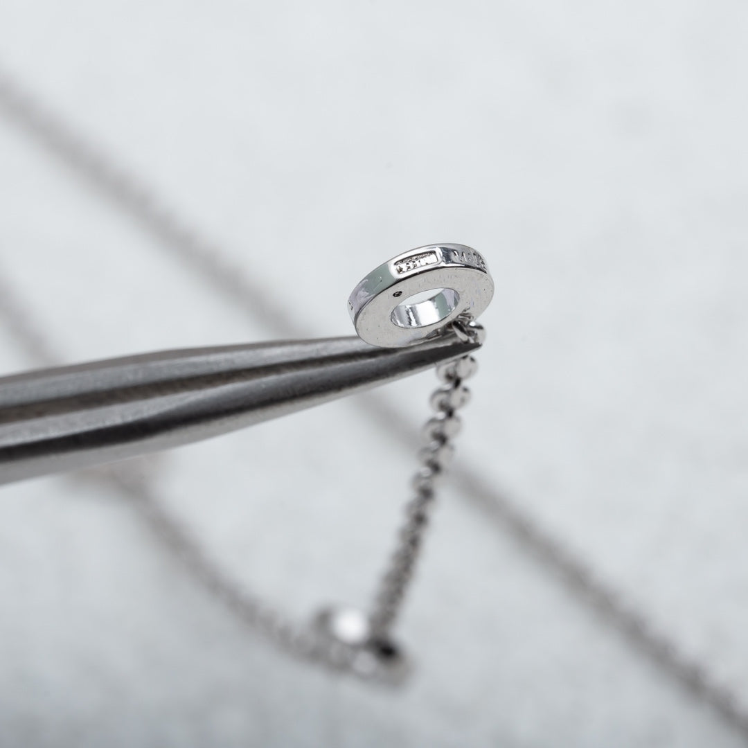 [⭐Lioran]PARENTESI NECKLACE SILVER DIAMOND