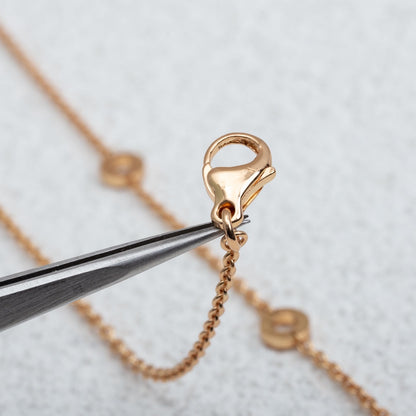 [⭐Lioran]PARENTESI NECKLACE PINK GOLD DIAMOND