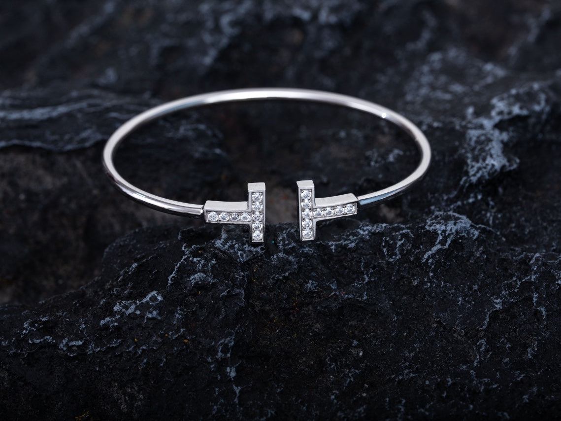 [Lioran]T BRACELET 1.8MM DIAMOND SILVER