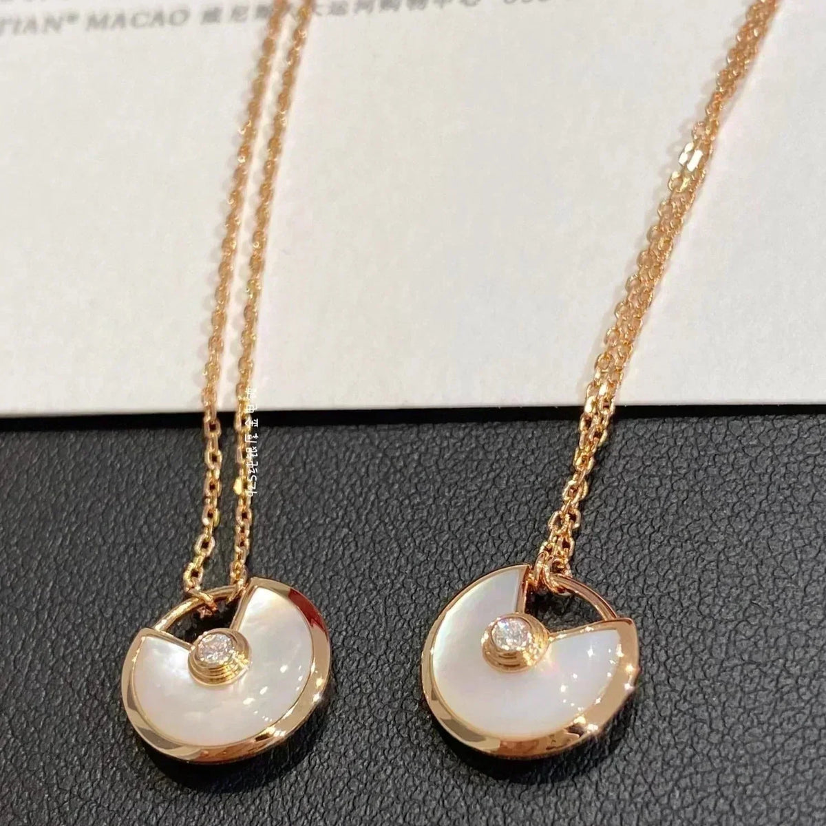 [⭐Lioran]AMULETTE ROSE GOLD MOP NECKLACE