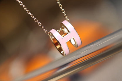 [⭐Lioran]POP H PEDANT PINK GOLD