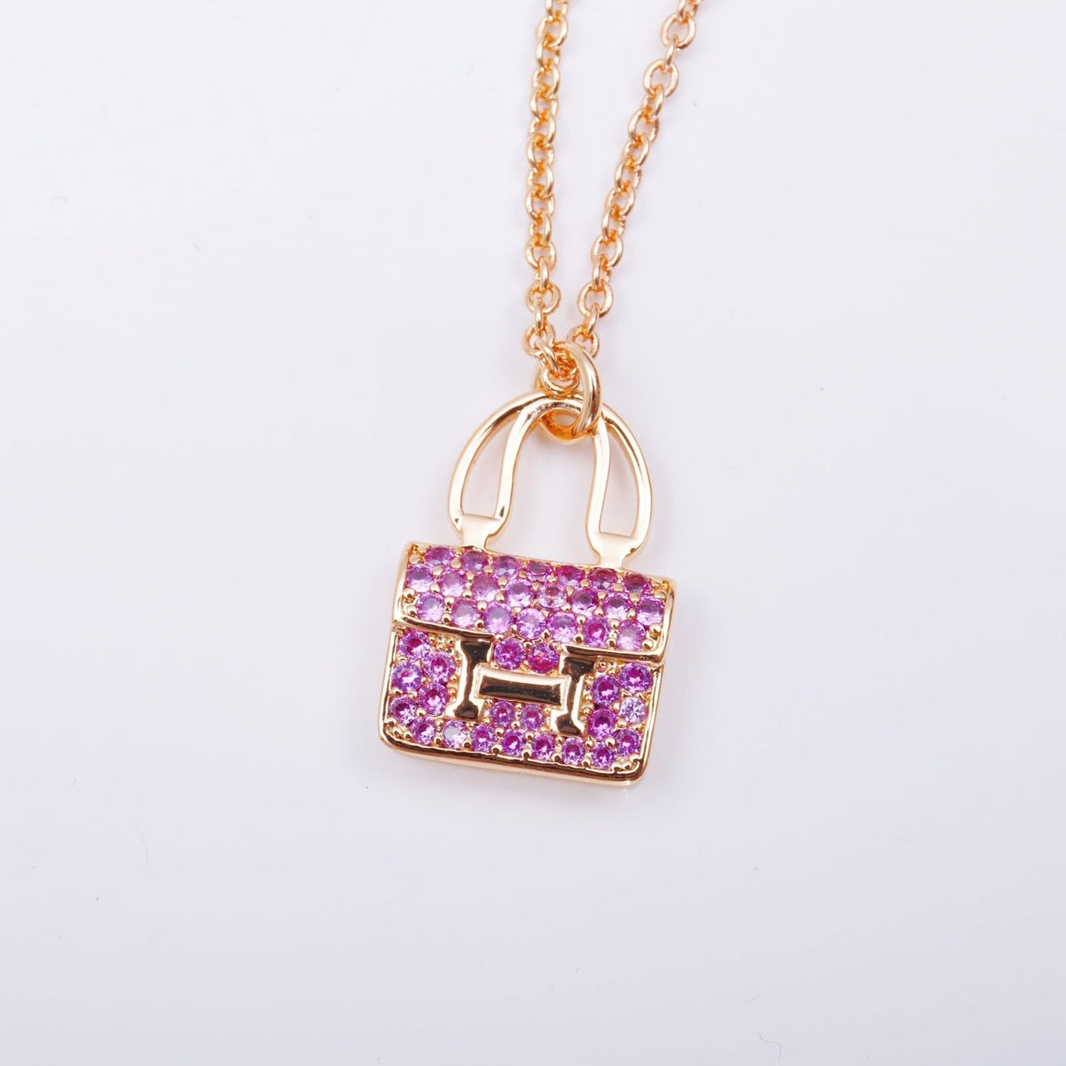 [⭐Lioran]CONSTANCE PEDANT PURPLE DIAMOND NECKLACE
