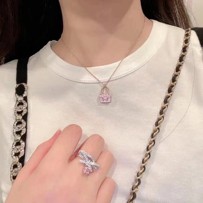 [⭐Lioran]CONSTANCE PEDANT PURPLE DIAMOND NECKLACE