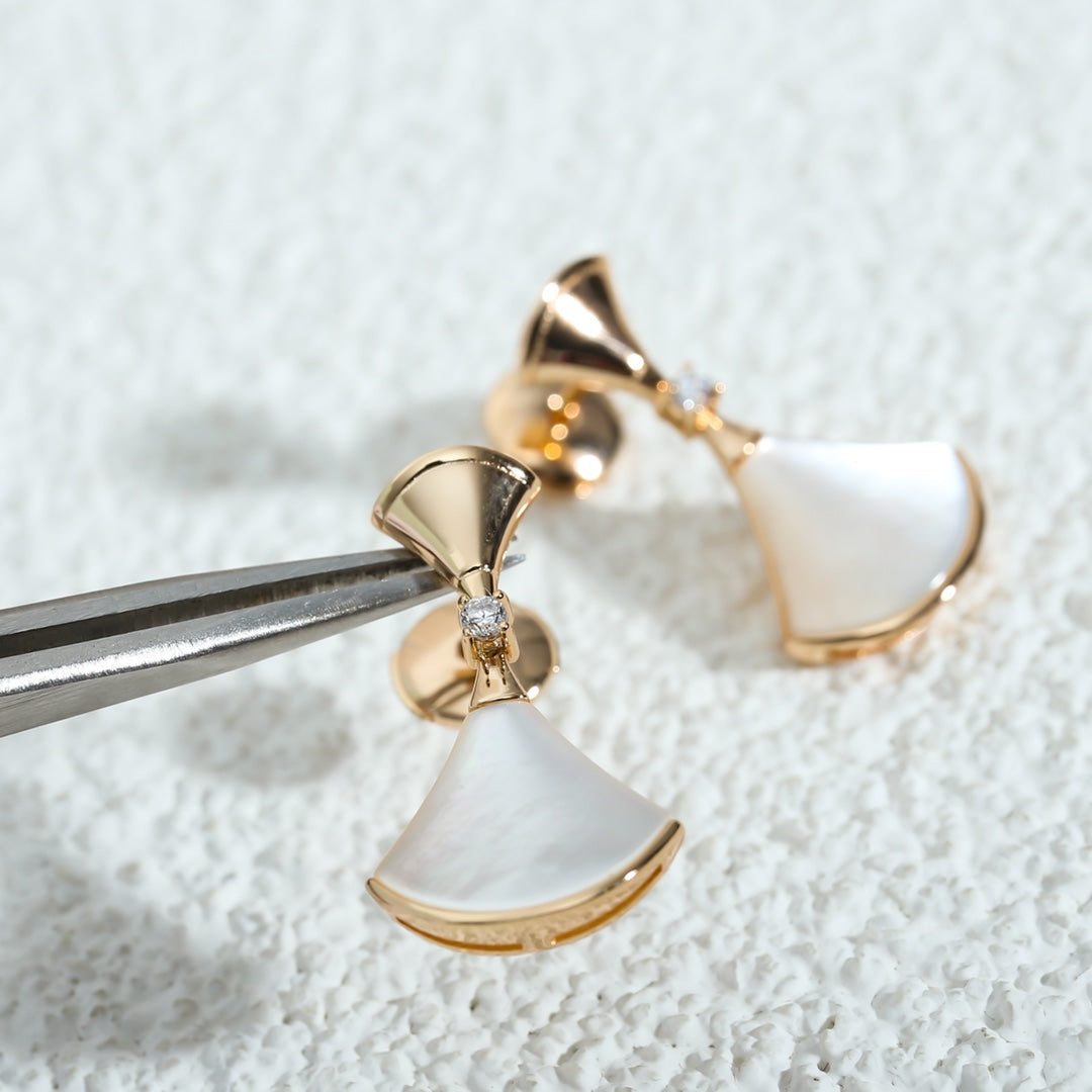 [⭐Lioran]DREAM MOP PINK GOLD EARRINGS