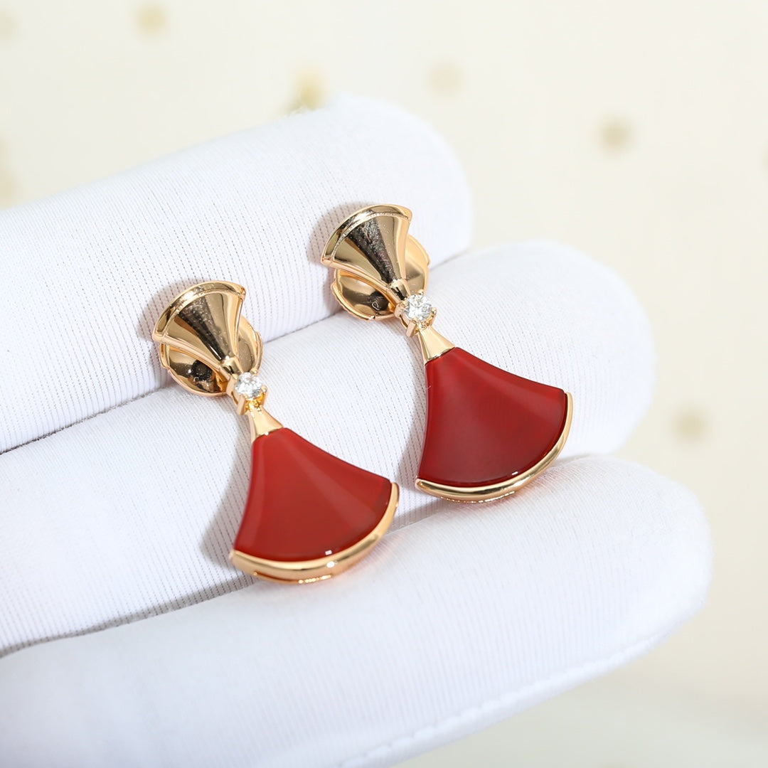 [⭐Lioran]DREAM Carnelian PINK GOLD EARRINGS