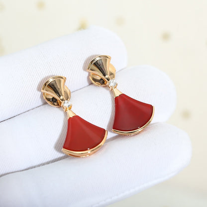[⭐Lioran]DREAM Carnelian PINK GOLD EARRINGS
