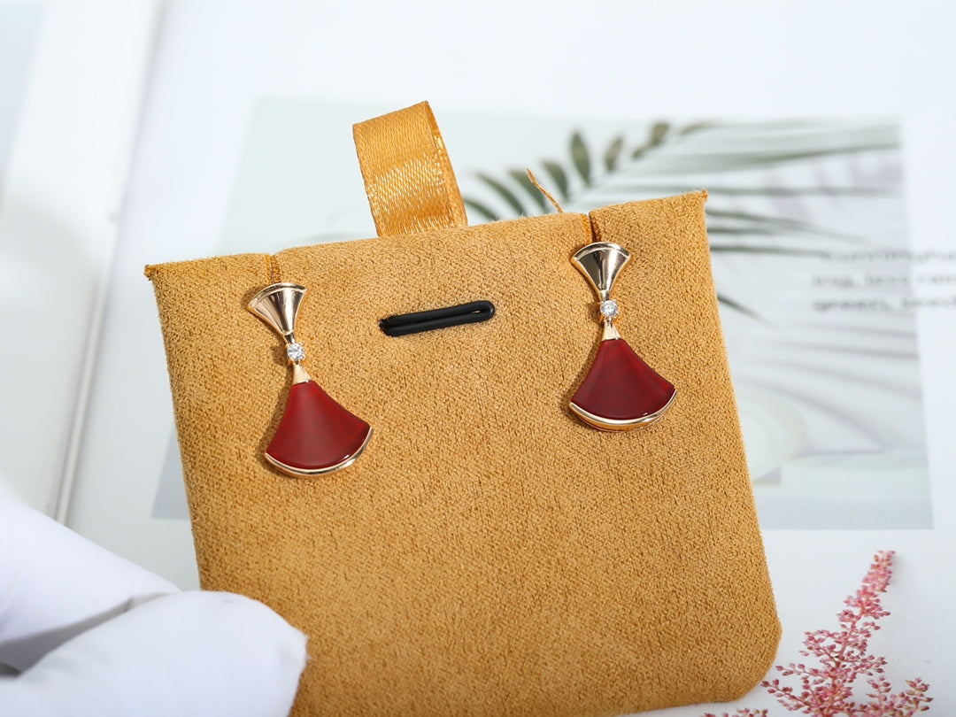 [⭐Lioran]DREAM Carnelian PINK GOLD EARRINGS