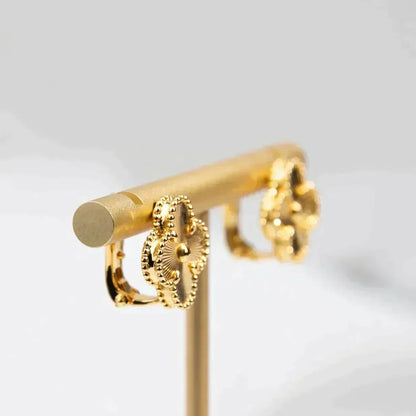 [⭐Lioran]CLOVER MEDIUM 1 MOTIFS LASER EARRINGS