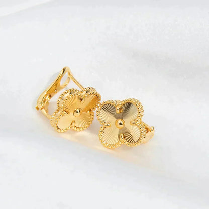 [⭐Lioran]CLOVER MEDIUM 1 MOTIFS LASER EARRINGS