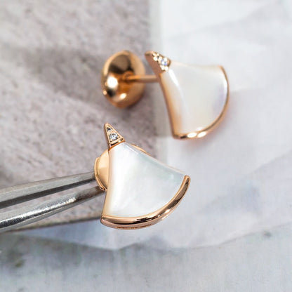 [⭐Lioran]DIVAS DREAM EARRINGS PINK GOLD