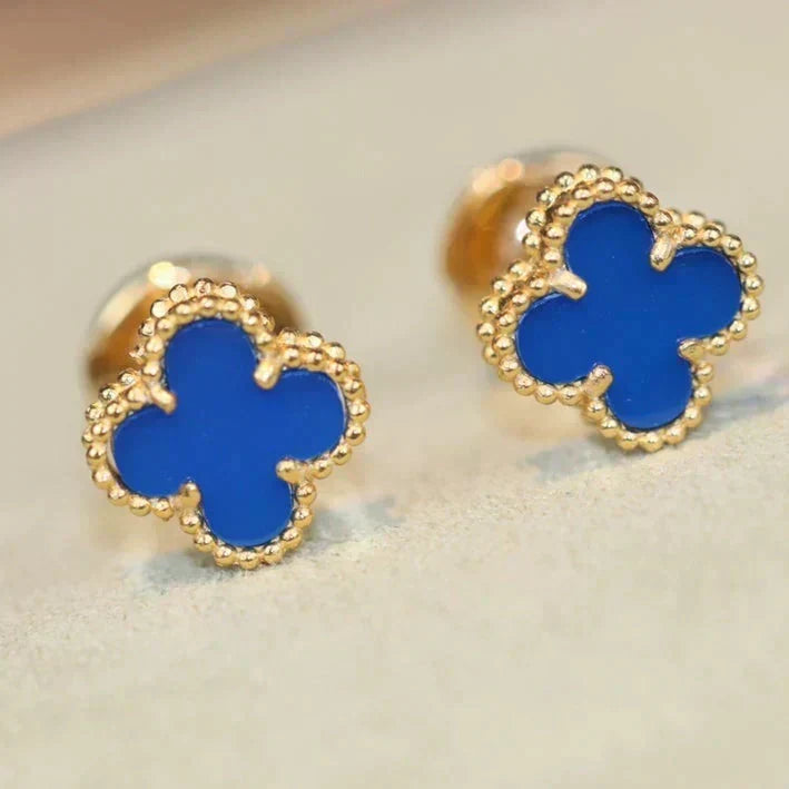 [⭐Lioran]CLOVER MINI 9.5MM TURQUOISE EARRINGS