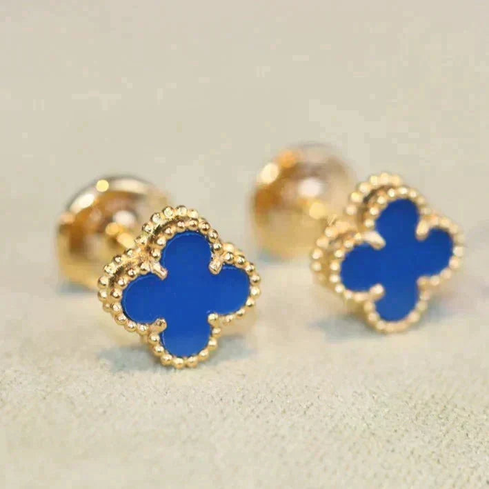 [⭐Lioran]CLOVER MINI 9.5MM TURQUOISE EARRINGS