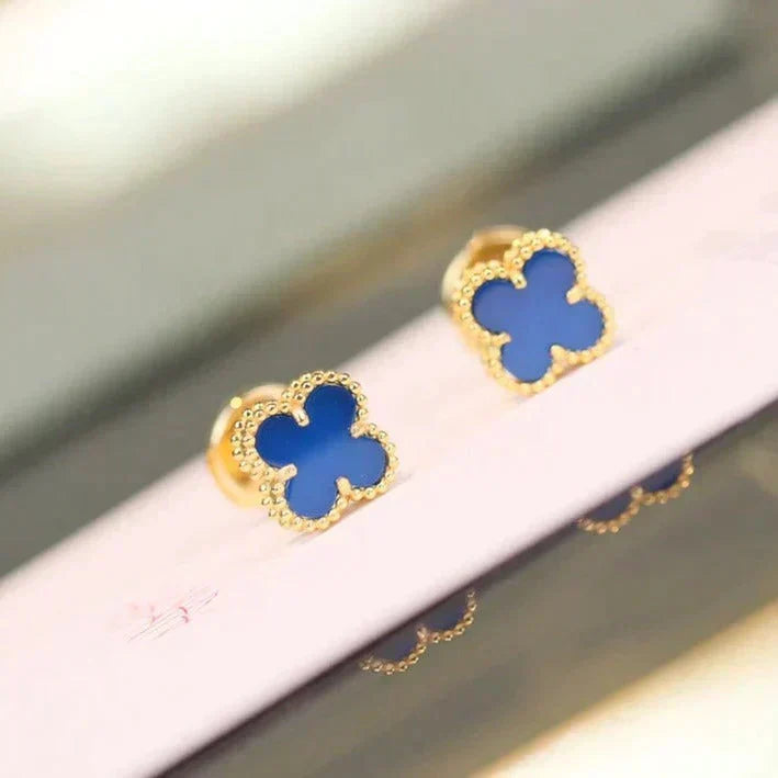 [⭐Lioran]CLOVER MINI 9.5MM TURQUOISE EARRINGS