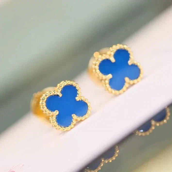 [⭐Lioran]CLOVER MINI 9.5MM TURQUOISE EARRINGS