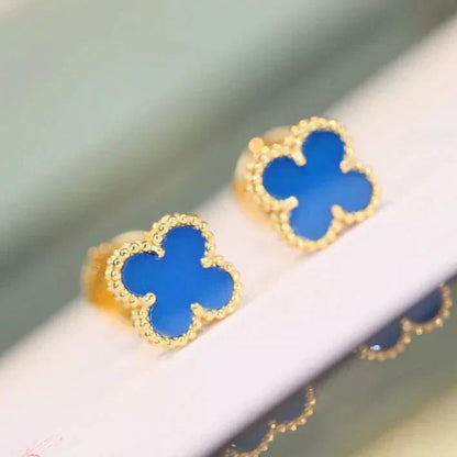 [⭐Lioran]CLOVER MINI 9.5MM TURQUOISE EARRINGS