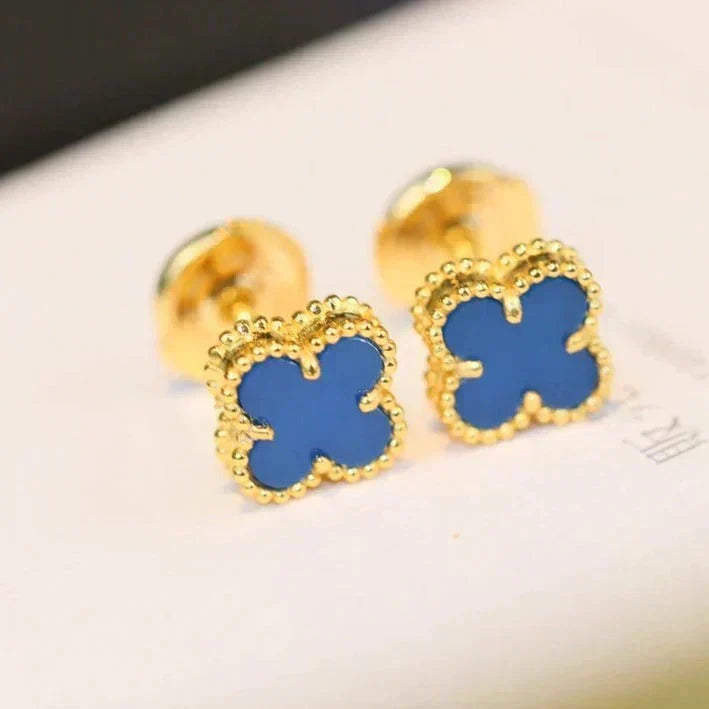 [⭐Lioran]CLOVER MINI 9.5MM TURQUOISE EARRINGS