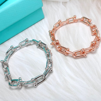 [Lioran]HARDWEAR BRACELET PINK GOLD AND SILVER