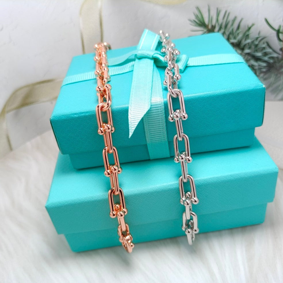[Lioran]HARDWEAR BRACELET PINK GOLD AND SILVER