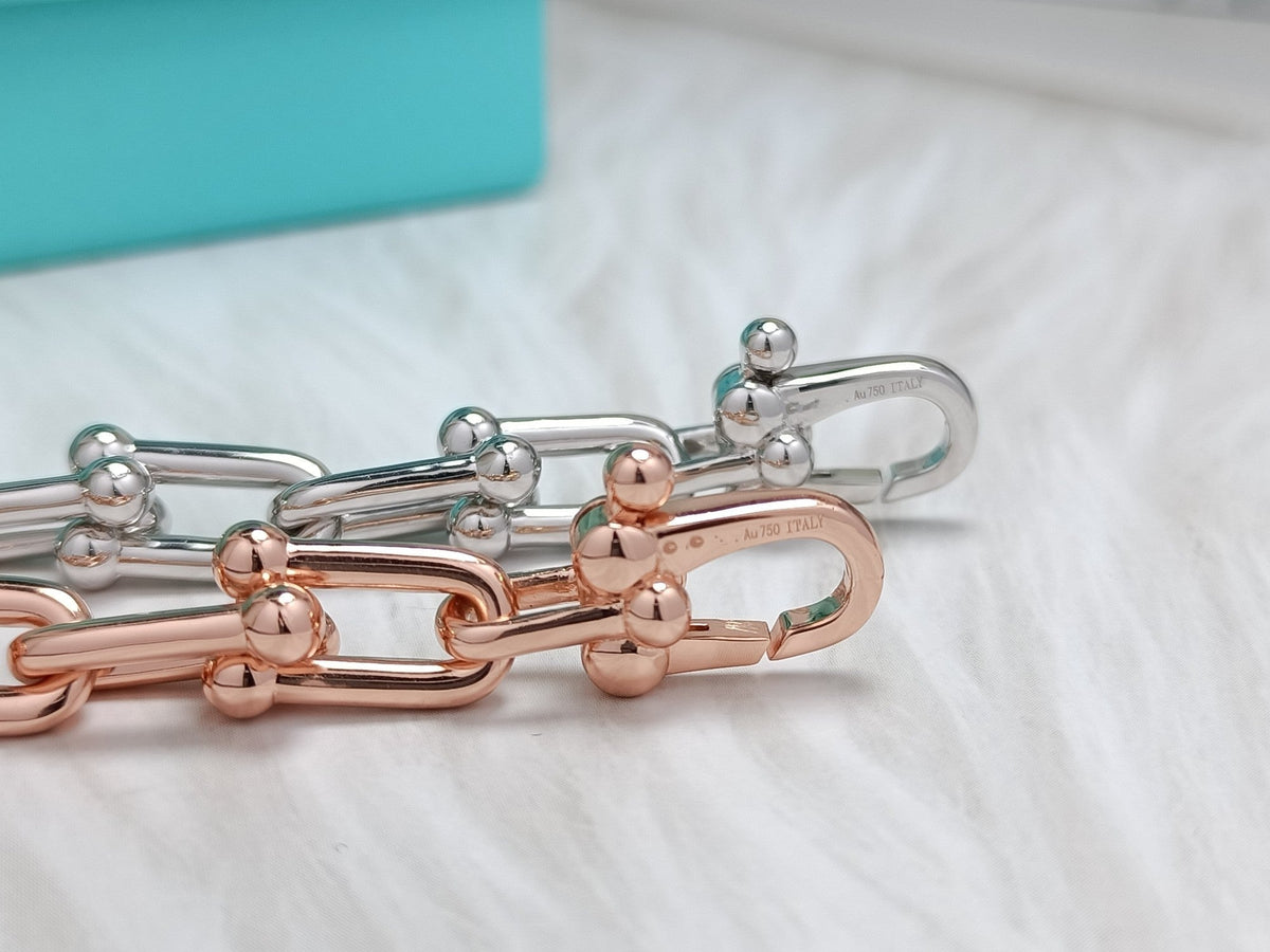 [Lioran]HARDWEAR BRACELET PINK GOLD AND SILVER