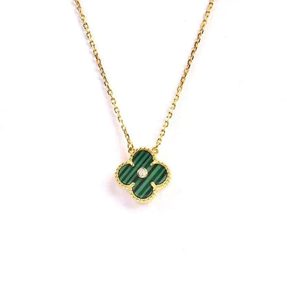 [⭐Lioran]CLOVER 15MM DIAMOND TURQUOISE NECKLACE