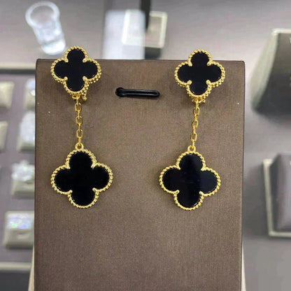[⭐Lioran]CLOVER 2 MOTIFS  EARRINGS (MULTIPLE CHOICESC