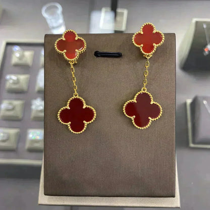 [⭐Lioran]CLOVER 2 MOTIFS  EARRINGS (MULTIPLE CHOICESC
