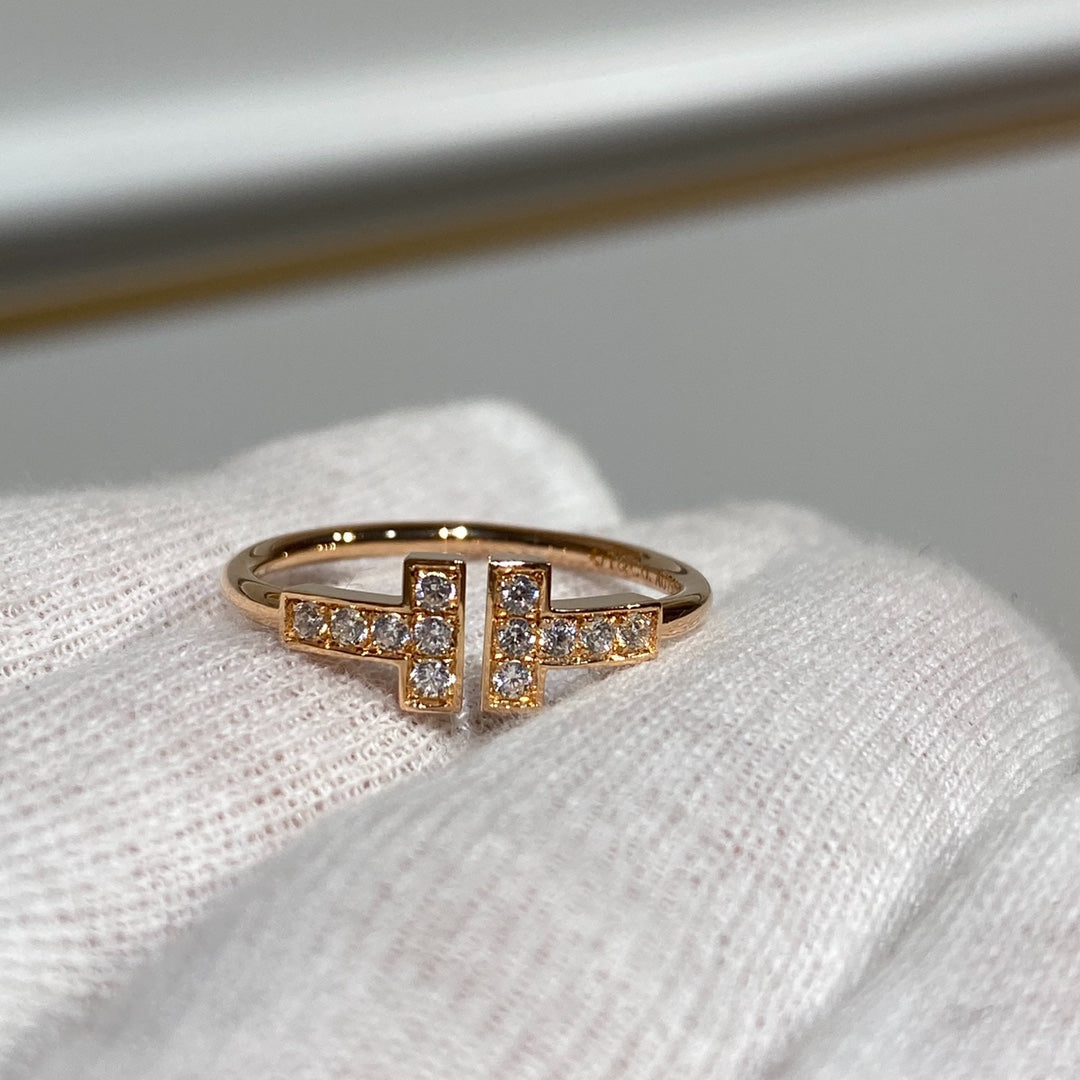 [Lioran] WIRE RING DIAMOND PINK GOLD