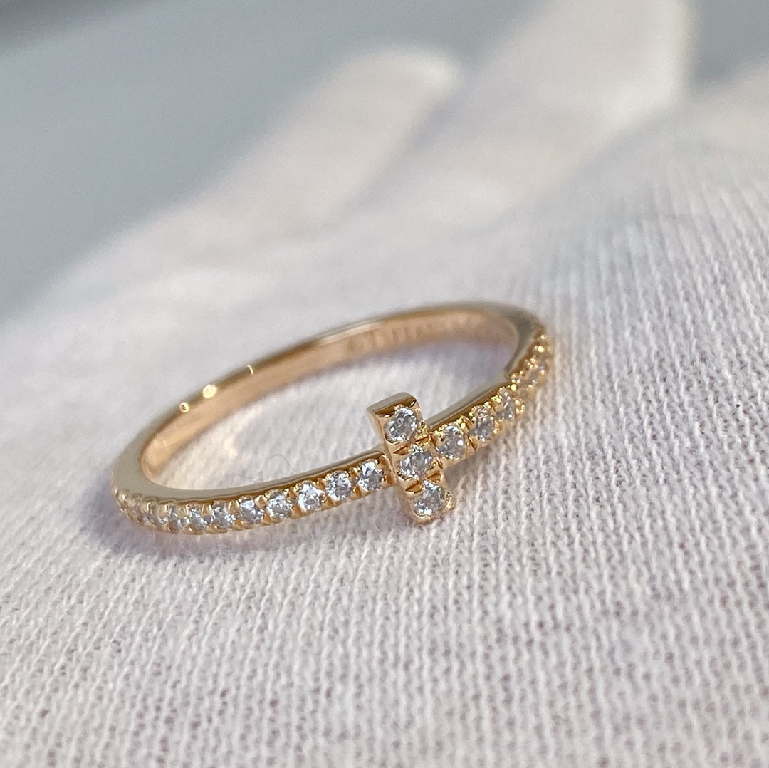 [Lioran]T RING DIAMOND PINK GOLD
