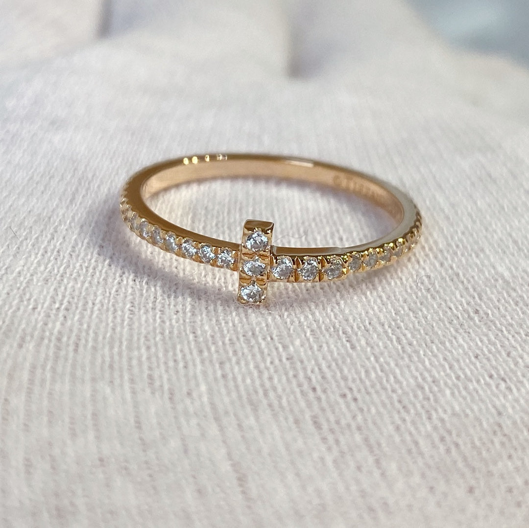 [Lioran]T RING DIAMOND PINK GOLD