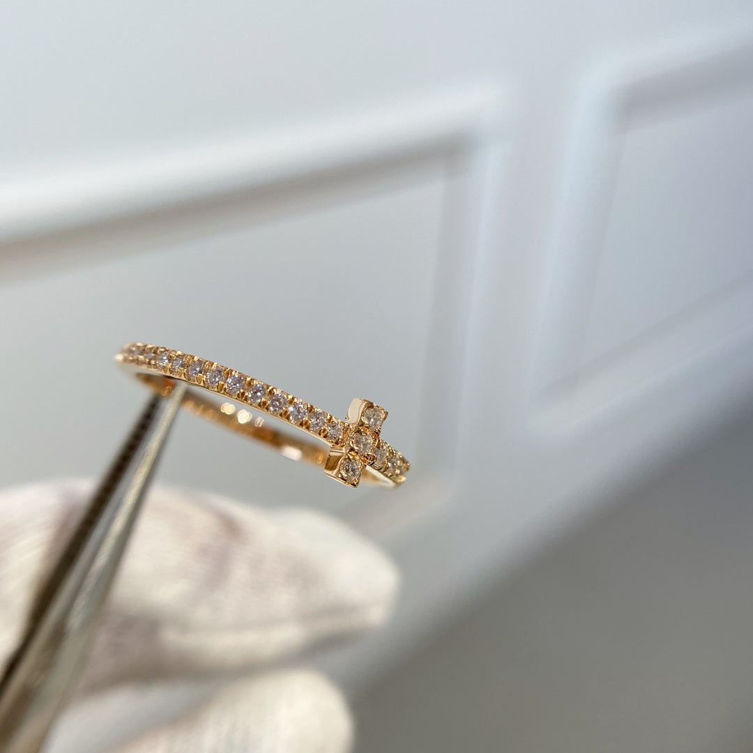 [Lioran]T RING DIAMOND PINK GOLD