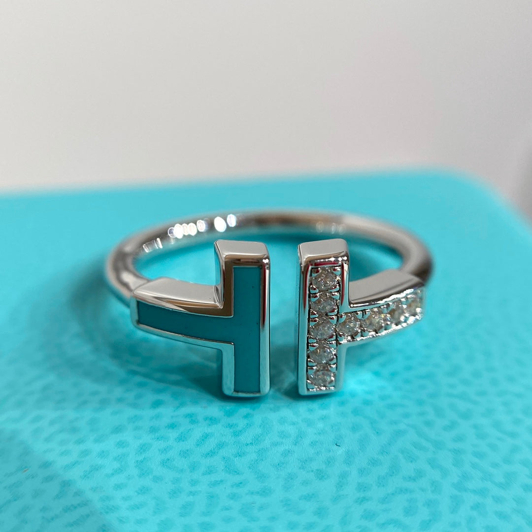 [Lioran] WIRE TURQUOISE DIAMOND RING SILVER