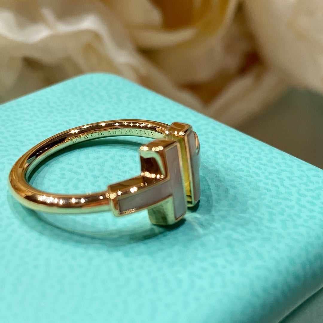 [Lioran] WIRE MOP RING PINK GOLD
