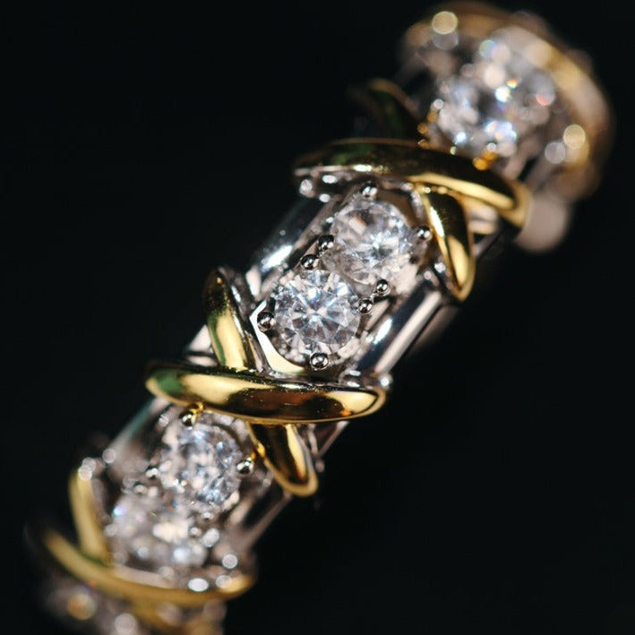 [Lioran]SIXTEEN STONE RING GOLD