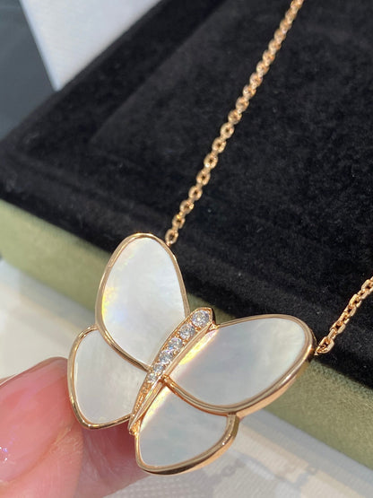 [⭐Lioran]BUTTERFLY GOLD MOP DIAMOND NECKLACE