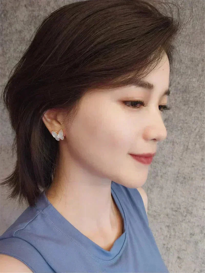 [⭐Lioran]BUTTERFLY MOP DIAMOND EARRINGS