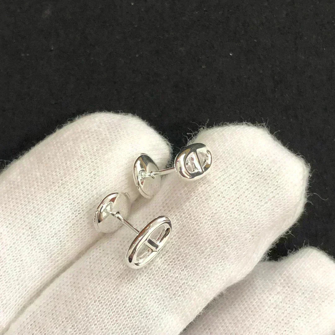 [⭐Lioran]CHAINE SMALL EARRINGS GOLD AND SILVER