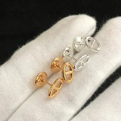 [⭐Lioran]CHAINE SMALL EARRINGS GOLD AND SILVER