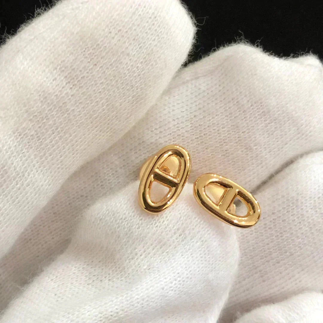 [⭐Lioran]CHAINE SMALL EARRINGS GOLD AND SILVER