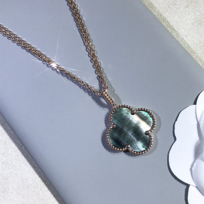 [⭐Lioran]CLOVER 25MM GOLD DARK MOP BIG CLOVER NECKLACE