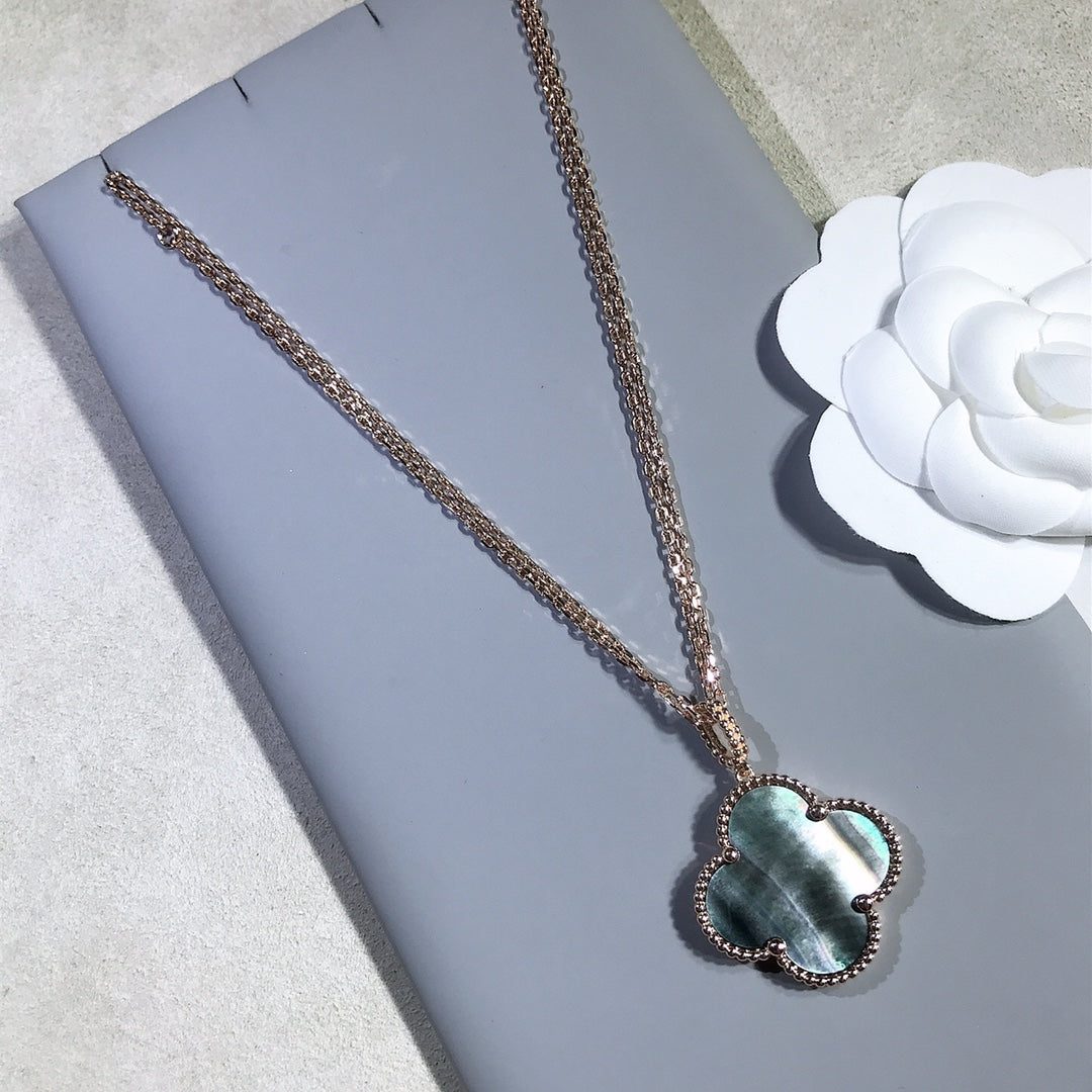 [⭐Lioran]CLOVER 25MM GOLD DARK MOP BIG CLOVER NECKLACE