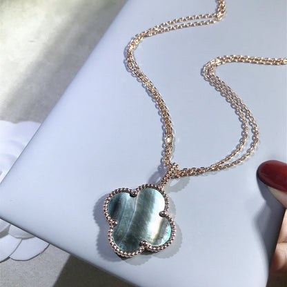 [⭐Lioran]CLOVER 25MM GOLD DARK MOP BIG CLOVER NECKLACE