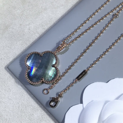 [⭐Lioran]CLOVER 25MM GOLD DARK MOP BIG CLOVER NECKLACE