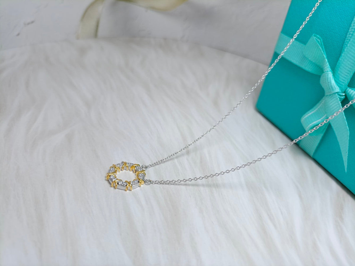 [Lioran]SIXTEEN STONE NECKLACE GOLD