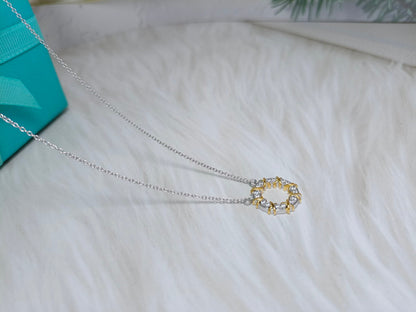 [Lioran]SIXTEEN STONE NECKLACE GOLD