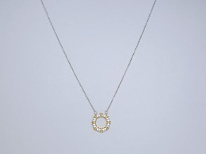 [Lioran]SIXTEEN STONE NECKLACE GOLD