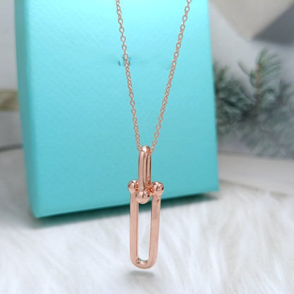 [Lioran]HARDWEAR DROP DOUBLE LINK PEDANT NECKLACE