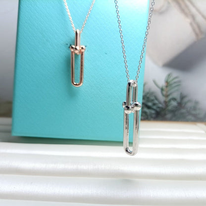 [Lioran]HARDWEAR DROP DOUBLE LINK PEDANT NECKLACE